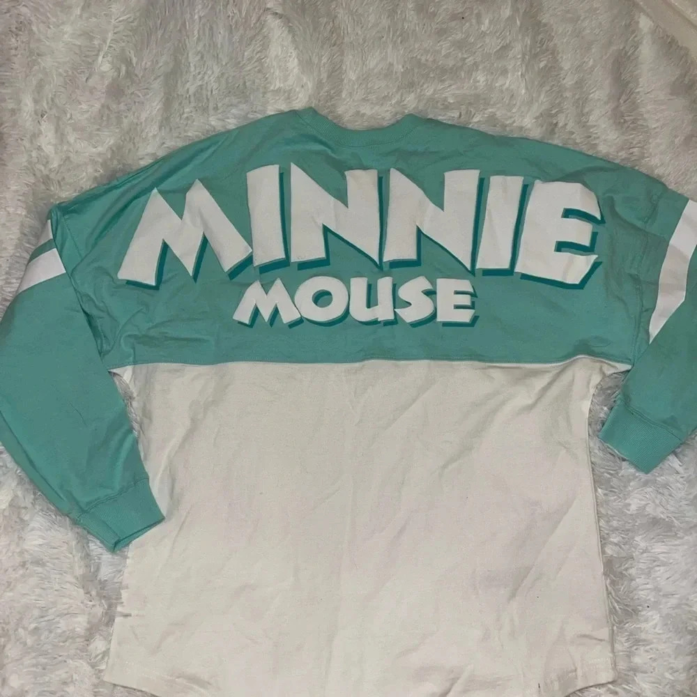 Disney Minnie Mouse Long Sleeve Spirit Jersey Style Size Medium (8/10) Varsity